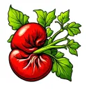 kidney bean tattoo design idea