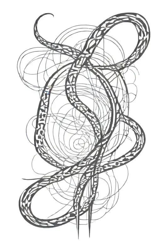 long thin spinal tattoo tattoo design idea