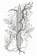 long thin spinal tattoo tattoo design idea