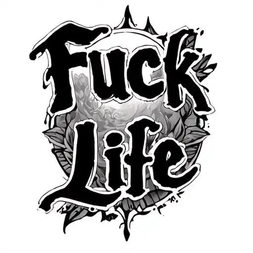Fuck Life tattoo design idea