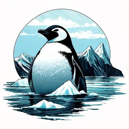 Antarctica tattoo design idea