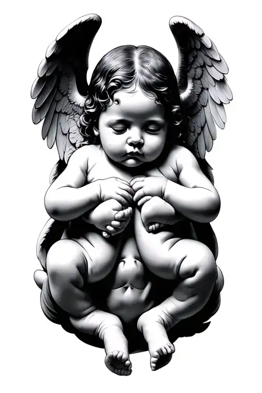 hear no evil see no evil speak no evil 3 baby angels tattoo design idea