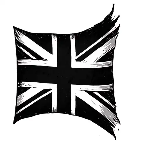 Black Union Jack tattoo design idea