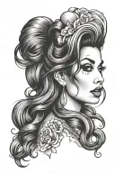 amy winehouse inspired tattoo design idea