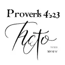 Proverbs 4 23 tattoo design idea