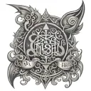 ambigram tattoo Josh Duke tattoo design idea