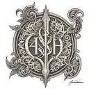 ambigram tattoo Josh Duke tattoo design idea