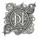 ambigram tattoo Josh Duke tattoo design idea