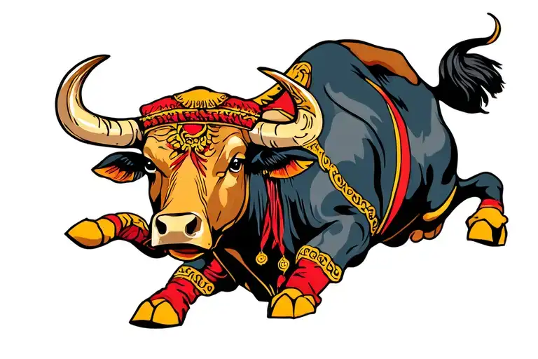 Bull And Matador tattoo design idea