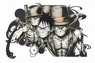 Monkey d luffy tattoo design idea