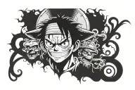 Monkey d luffy tattoo design idea