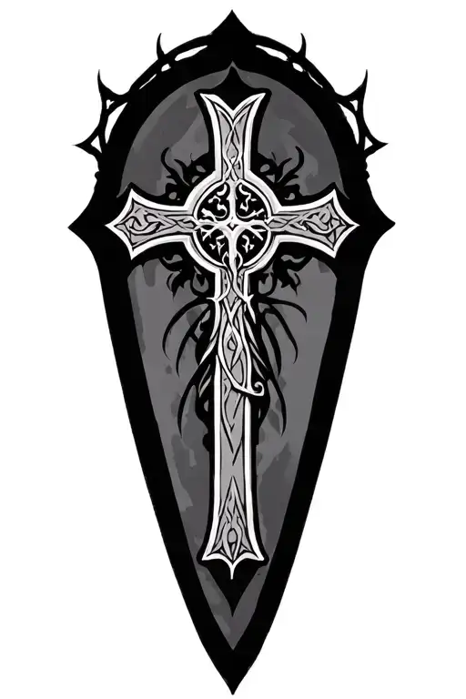 gothic cross tattoo tattoo design idea
