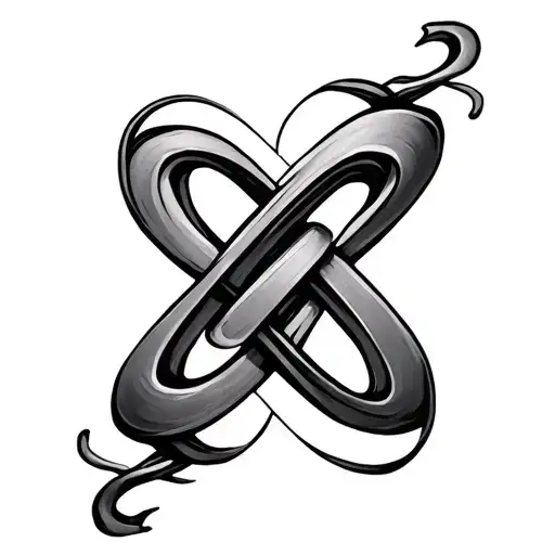 infinity symbol with hidden 5 and 11 tattoo design idea