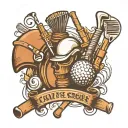 Golf Clubs and Tools tattoo design idea
