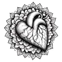 Heart Mandala tattoo design idea