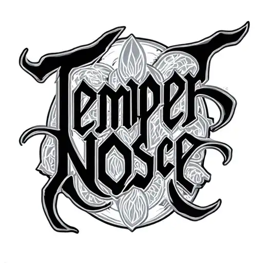 temper nosce lettering tattoo design idea