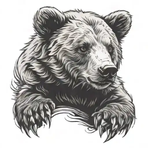 Bear Cub tattoo design idea
