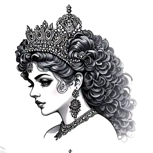 Black Queen tattoo design idea
