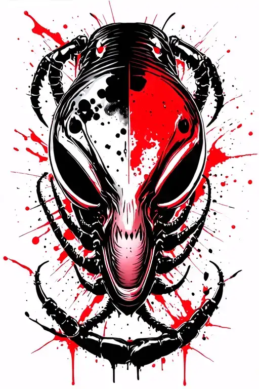 alien facehugger tattoo tattoo design idea