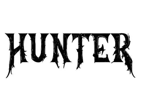 "HUNTER" tattoo design idea