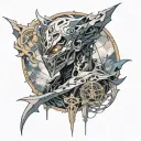 Solo Leveling anime tattoo design idea