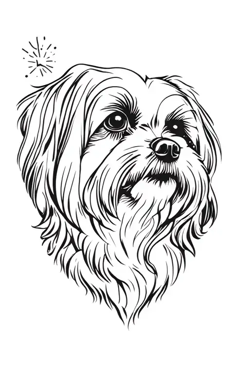 shih tzu tattoo design idea