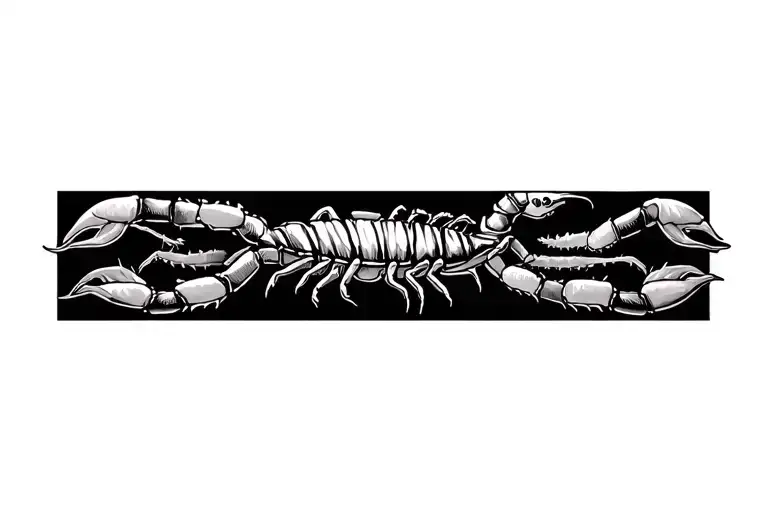 rose with a scorpion climbing on it tattoo design idea