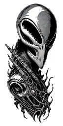 alien industries tattoo design idea