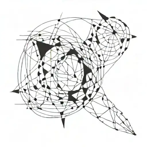 An abstract representation of deep emotions inspired by dark and emo themes tattoo design idea
