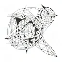 An abstract representation of deep emotions inspired by dark and emo themes tattoo design idea