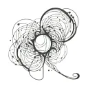 An abstract representation of deep emotions inspired by dark and emo themes tattoo design idea