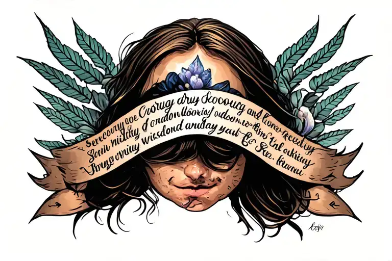 serenity courage wisdom and drug recovery  tattoo design idea