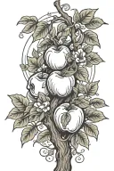 Fall apple Tree tattoo design idea