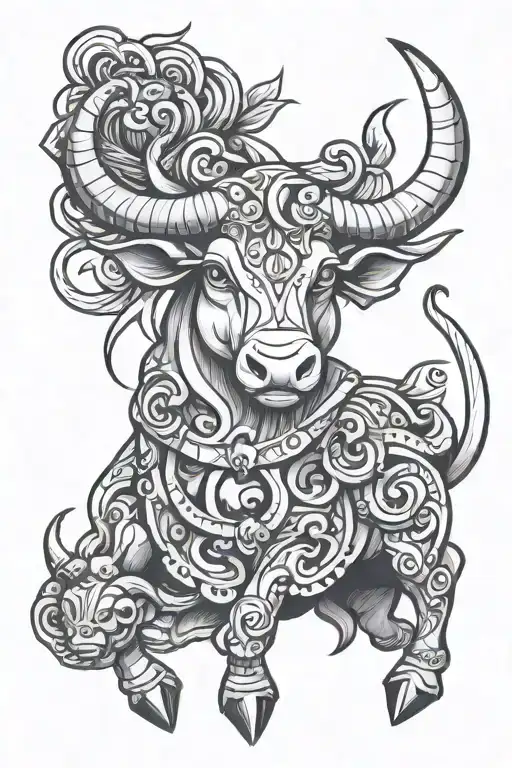 taurus and sagittarius horoscope tattoo design idea
