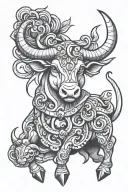 taurus and sagittarius horoscope tattoo design idea