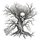 poison tree tattoo design idea