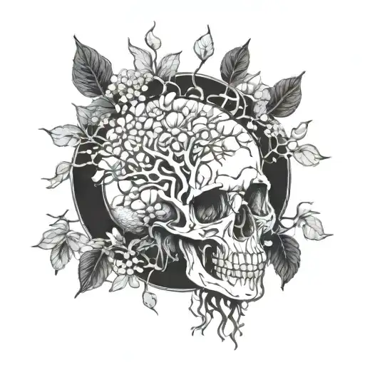 poison tree tattoo design idea