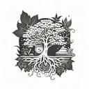 poison tree tattoo design idea