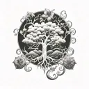 poison tree tattoo design idea