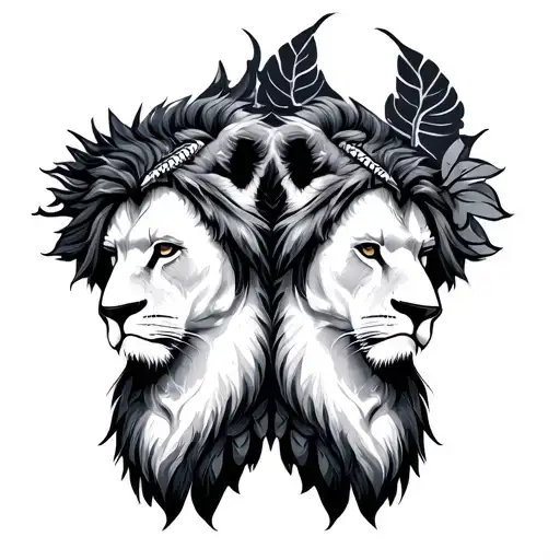 castor and Pollux Africa  tattoo design idea