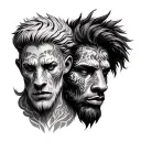 castor and Pollux Africa  tattoo design idea