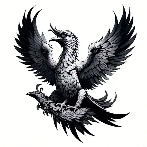 garuda old school tattoo design idea