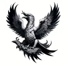 garuda old school tattoo design idea