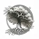 yggdrasil tree tattoo design idea