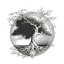 yggdrasil tree tattoo design idea
