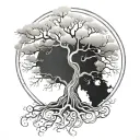 yggdrasil tree tattoo design idea