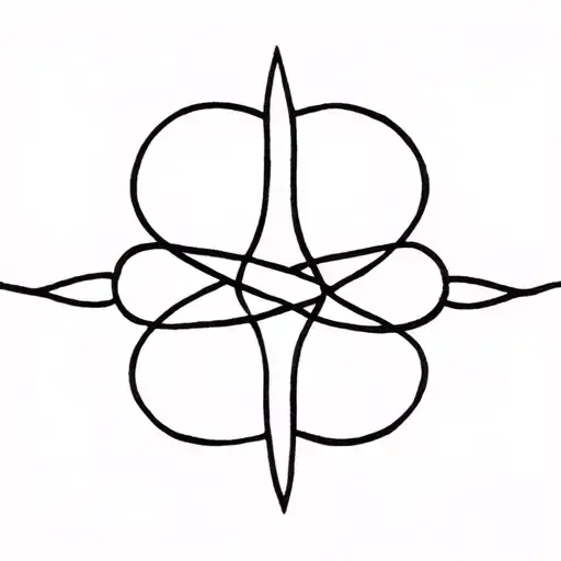 lesbian symbol intertwined tattoo design idea