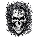 horror themed flash sheet tattoo design idea