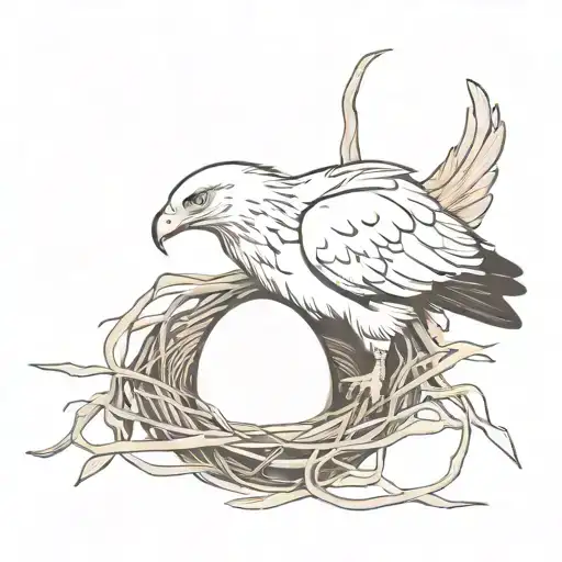 Once a farmer found an eagle's egg and put it in the nest of a hen in the hen house. After some time, with Fr tattoo design idea