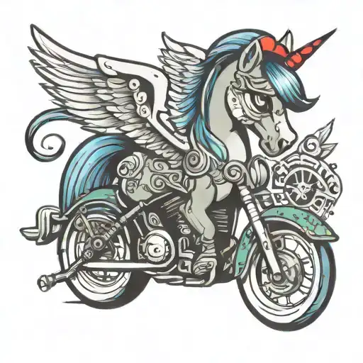 my Little Pony, Harley Davidson tattoo design idea